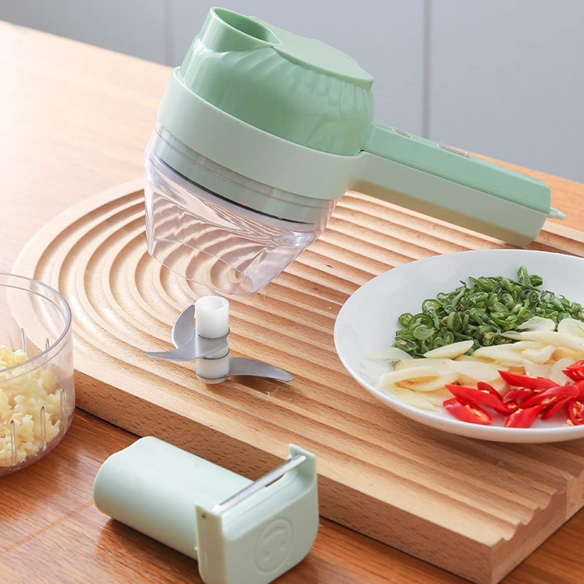 4 in 1 Portable Electric Vegetable Cutter Set